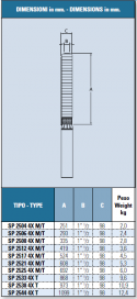 4” stainless steel submersible pumps dimensions