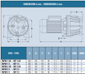 Self-priming jet electropumps | IT-NPM-2CR dimensions